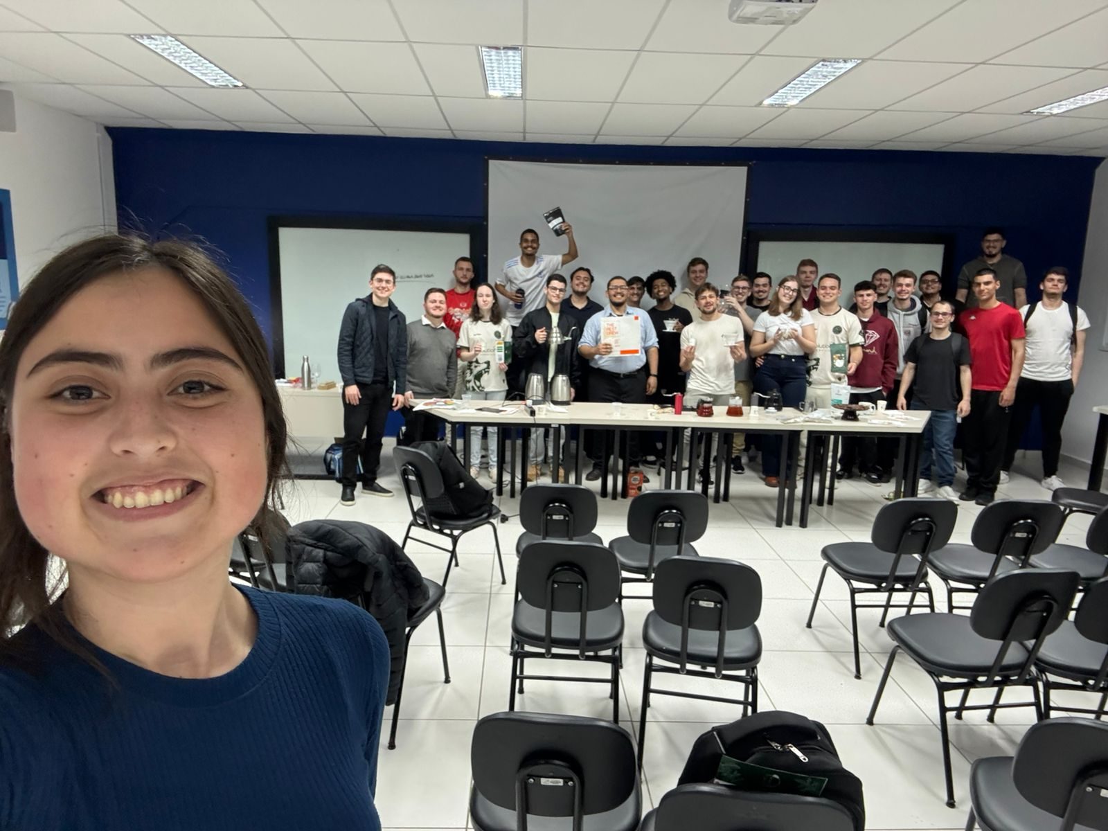 Selfie da turma ao fim da aula